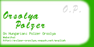 orsolya polzer business card